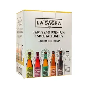 LA Sagra Estuche Cervezas Degustación 6 Uds. X 33 Cl. 1980 ML