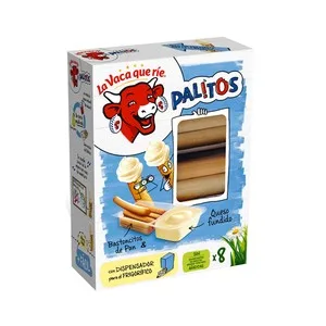 LA Vaca que RÍE Queso Fundido con Colines (bastoncitos) de Pan para Untar la Vaca que RÍE Palitos 35 G. Pack de 8 Uds. 280 G