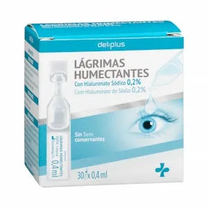 Lágrimas Hidratantes para los Ojos Deliplus con Hialuronato Sódico 0,2% 1 UD