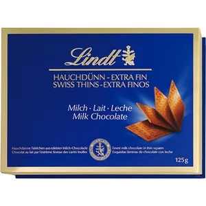 Láminas de Chocolate con Leche Extrafinas Lindt Swiss Thins