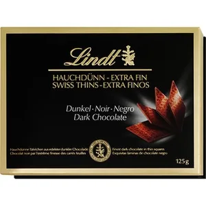 Láminas de Chocolate Negro Extrafinas Lindt Swiss Thins