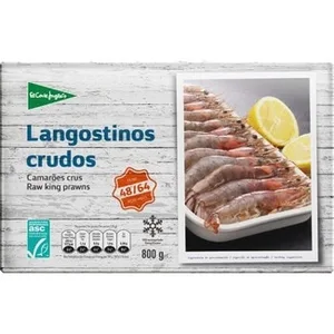 Langostino Crudo 48/64 Piezas  el Corte Ingles 800 G