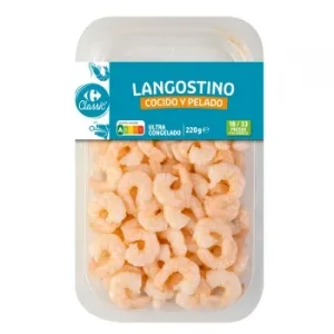 Langostino Vannamei Cocido 32/40 Carrefour Classic 800 G.