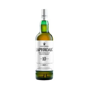 Laphroaig Whisky Single Malt de 10 Años, Elaborado en Escocia Botella 70 Cl. 700 ML