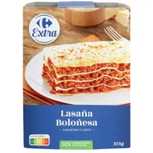 Lasaña Boloñesa Carrefour Extra 375 G.