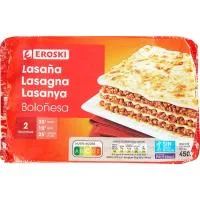 Lasaña Boloñesa Eroski, Bandeja 450 G