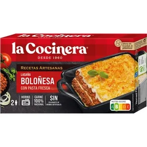 Lasaña Boloñesas 2 Raciones  la Cocinera Recetas Artesanas 500 G