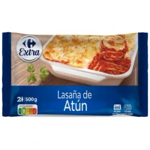 Lasaña de Atún Carrefour Extra 500 G.