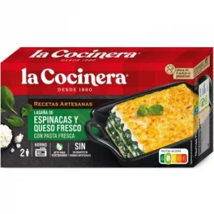 Lasaña de Espinacas y Queso la Cocinera 500 G.