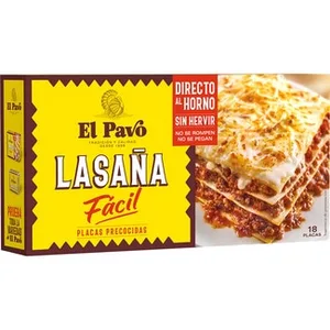 Lasaña Fácil 18 Placas Precocidas Directa al Horno el Pavo
