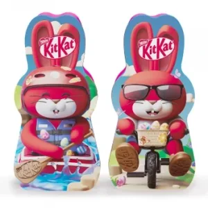 Lata Conejo Pascua Kit Kat: 4 Mini Chocolatinas + 4 Conejitos de Chocolate 110,8 G.