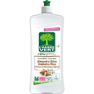 Lavavajillas a Mano Diluido Hipoalergénico Ideal para Pieles Sensibles sin Colorantes Almendra Dulce y Flores de Albaricoque L'arbre Vert 750 ML