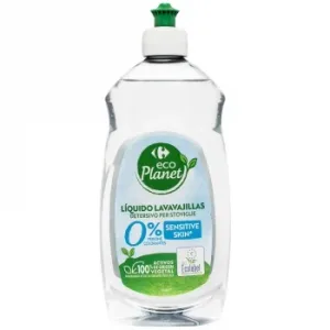 Lavavajillas a Mano para Pieles Sensibles 0% Perfume Ecológico Carrefour Eco Planet 500 Ml.