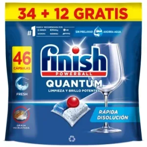 Lavavajillas a Máquina en Pastillas Quantum Finish Powerball 34 Ud.