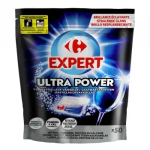Lavavajillas a Máquina en Pastillas Ultra Power Carrefour Expert 50 Ud.