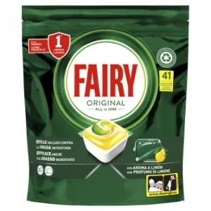 Lavavajillas a Máquina Original Pastillas Aroma Limón Todo en Uno Fairy 41 Ud.
