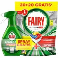 Lavavajillas Máquina + Antigrasa Fairy Platinum Plus, Pack 1 Ud
