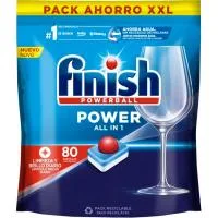 Lavavajillas Máquina Finish Todo en 1, Bolsa 80 Dosis