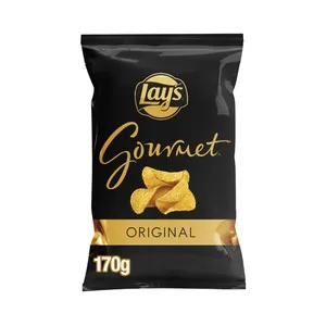 Lay's Gourmet Patatas Fritas Lisas Crujientes en Bolsa 170 G.