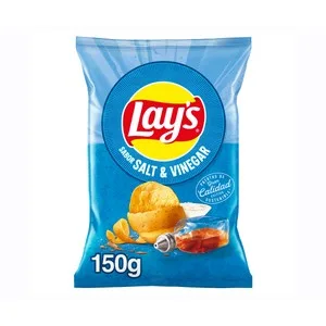 Lay's Patatas Fritas Lisas con Sabor a Sal y Vinagre en Bolsa 150 G.