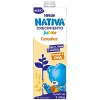 Leche de Crecimiento Junior 2+ Cereales Nestlé, Brik 1 Litro