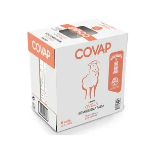 Covap Leche de Oveja Semidesnatada, de Origen Español  6 X 1 L. 6000 ML