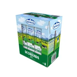 Central Lechera Asturiana Leche de Vaca Desnatada de Origen Español 6 X 1l. 6000 ML
