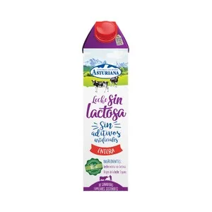 Central Lechera Asturiana Leche de Vaca Entera y sin Lactosa, de Origen Española  1 L. 1000 ML