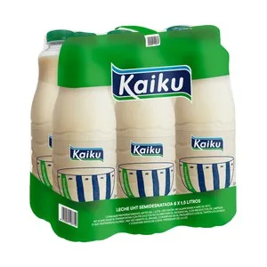 Kaiku Leche de Vaca Semidesnatada 6 X 1.5 L. 9000 ML