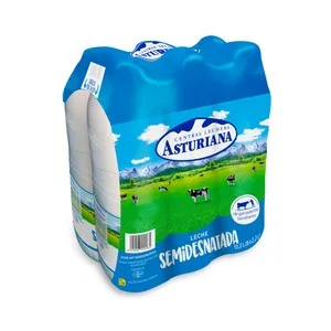 Central Lechera Asturiana Leche de Vaca Semidesnatada de Origen Español 6 X 1.5 L. 9000 ML