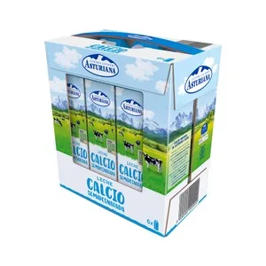 Central Lechera Asturiana Leche de Vaca Semidesnatada, Enriquecida con Calcio 6 X 1l. 6000 ML