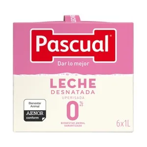Pascual Leche Desnatada 0% Materia Grasa 6 X 1l. 6000 ML