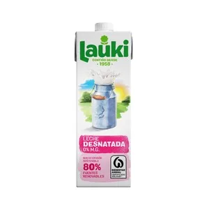 Lauki Leche Desnatada (0% Materia Grasa) de Vaca de Origen 100% Español 1 L. 1000 ML