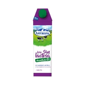 Central Lechera Asturiana Leche Desnatada 0% Materia Grasa, sin Lactosa  1 L. 1000 ML