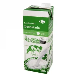 Leche Desnatada Carrefour Brik 1 L.