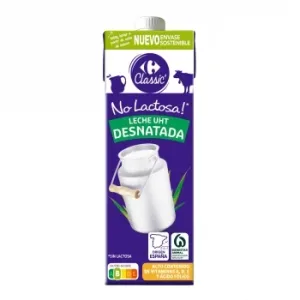 Leche Desnatada Carrefour sin Lactosa Brik 1 L.