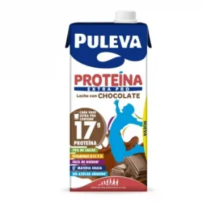 Leche Desnatada con Cacao Enriquecida en Proteínas, Calcio y Vitaminas D, K y B12 Puleva sin Lactosa 1 L.