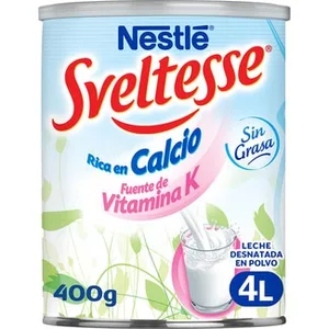 Leche Desnatada en Polvo Rica en Calcio  Nestle Sveltesse 400 G