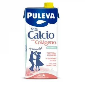 Leche Desnatada Enriquecida Vita Calcio con Colágeno Puleva Brik 1l