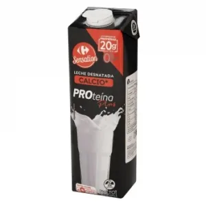 Leche Desnatada Filtrada con Alto Contenido de Proteínas Carrefour Sensation sin Lactosa 1 L.