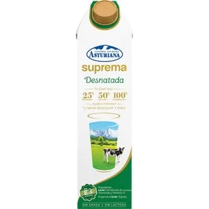 Leche Desnatada sin Lactosa y sin Materia Grasa Asturiana Suprema