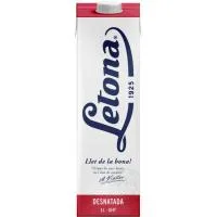 Leche Desnatada UHT Letona, Brik 1 Litro