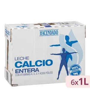 Leche Entera Calcio Hacendado 6 L