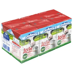 Central Lechera Asturiana Leche Entera de Vaca, 100% Natural 6 X 200 Ml. 1200 ML