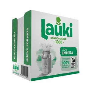 Lauki Leche Entera de Vaca, de Origen 100% Español 6 X 1l. 6000 ML