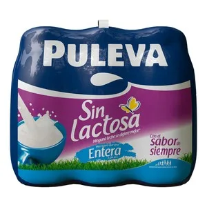 Puleva Leche Entera de Vaca, sin Lactosa  Mañanas Ligeras 6 X 1l. 6000 ML