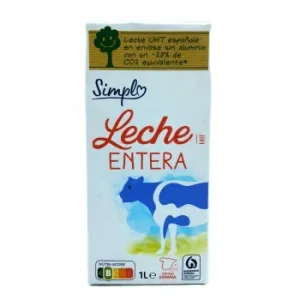 Leche Entera Simpl 1 L.