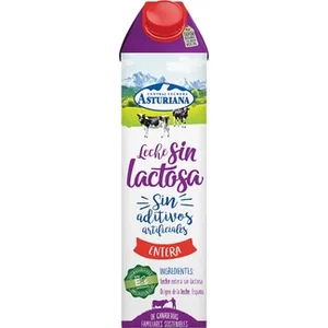 Leche Entera sin Lactosa 100% Ingredientes Naturales Asturiana