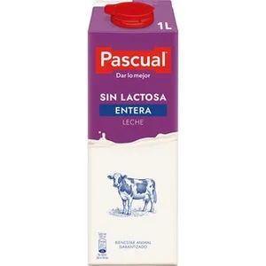Leche Entera sin Lactosa  Pascual 1 L