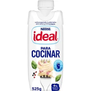 Leche Evaporada Parcialmente Desnatada para Salsas y Cremas  Ideal 525 G